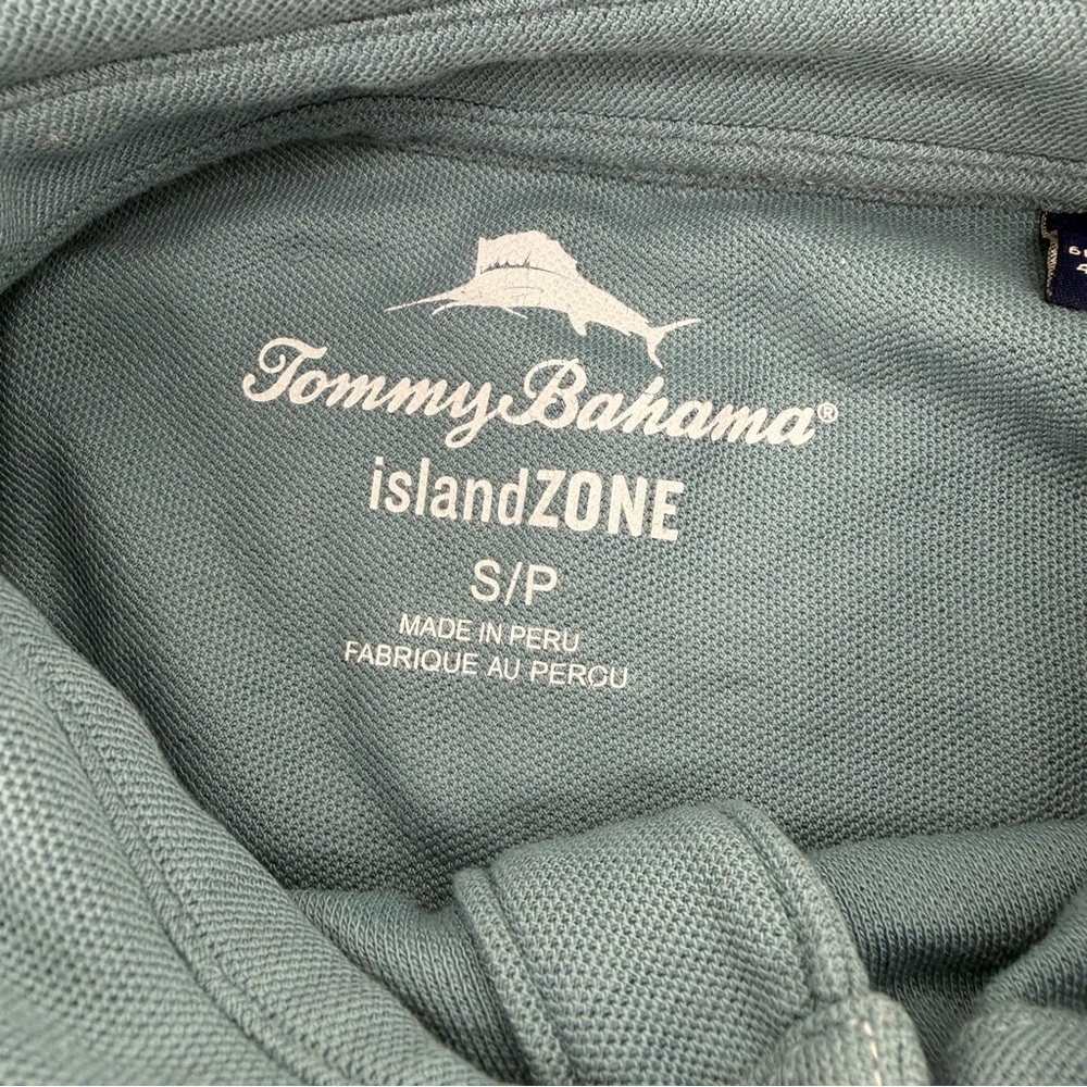 Tommy Bahama Men's Tropicool IslandZone Piqué Polo Shirt-Small- Color Polar Sky - Picture 4 of 10